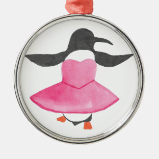 Ballet Penguin Metal Ornament