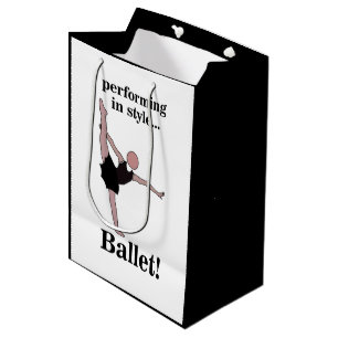 Ballet Performing In Style Ballerina Birthday Medium Gift Bag