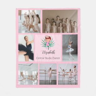 Ballet Photo Collage Fleece Blanket