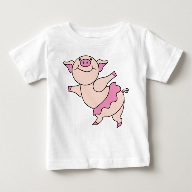 Ballet Pig Baby T-Shirt (Front)