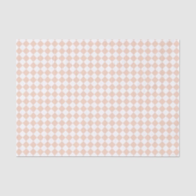 Ballet Pink Diamond Check Tissue Paper (Front)