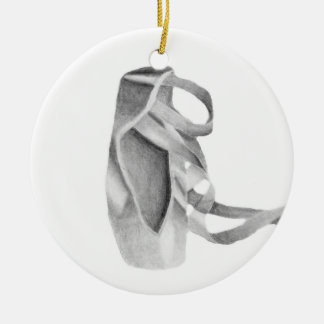 Ballet Pointe Shoe Graphic Ceramic Ornament