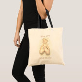 Ballet Pointe Shoes Painted Personalized Tote Bag (Front (Product))