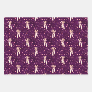ballet pointe shoes wrapping paper sheet