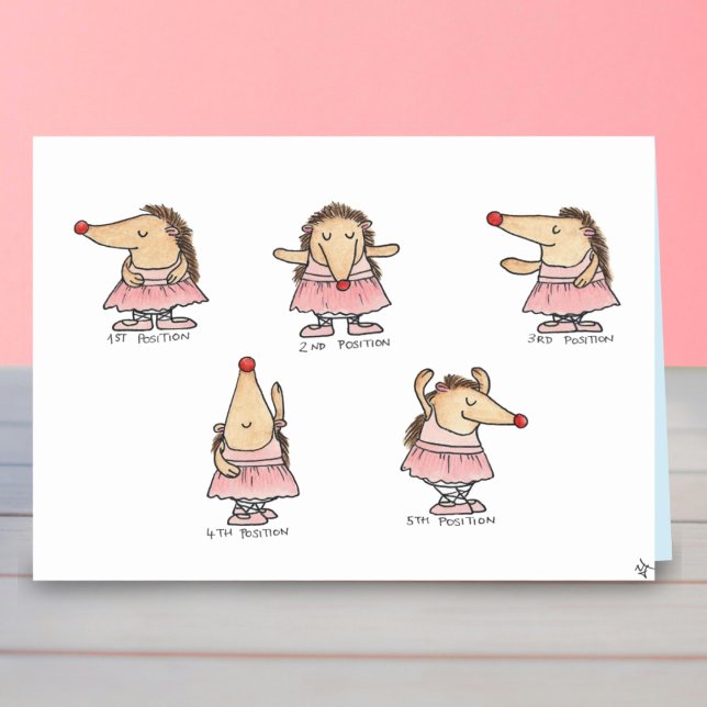 BALLET POSITIONS carte de voeux par Nicole Janes (Créateur téléchargé)