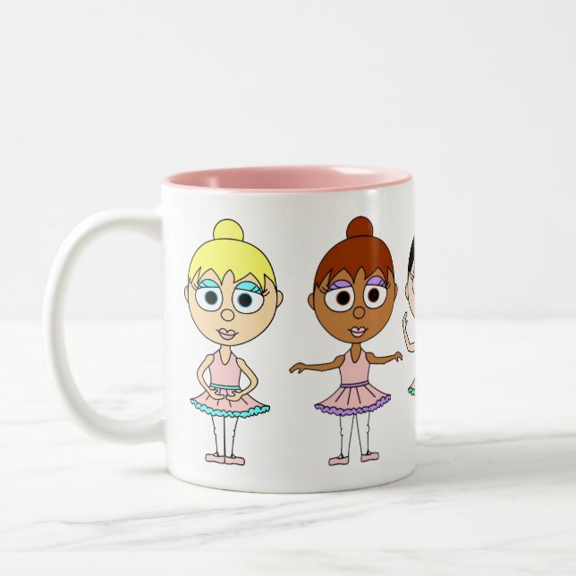 Ballet Positions Mug - Cute Ballerinas (Left)