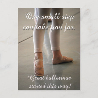 BALLET POSTCARD CUTE BALLERINA DANCER MOTIVATION