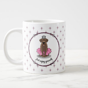 Ballet Princess Chocolate Lab Labrador Retriever Large Coffee Mug