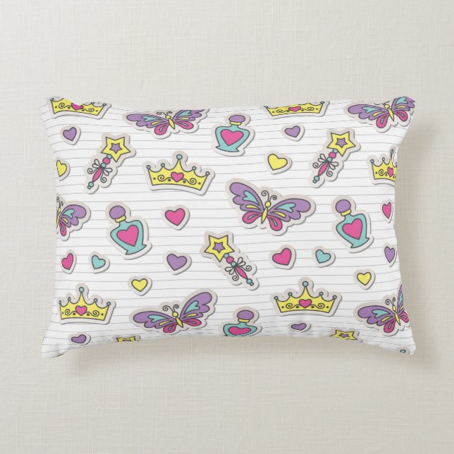 ballet princess pattern accent pillow (Front)