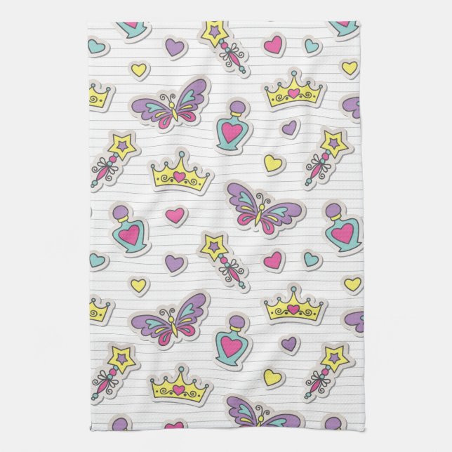 ballet princess pattern kitchen towel (Vertical)