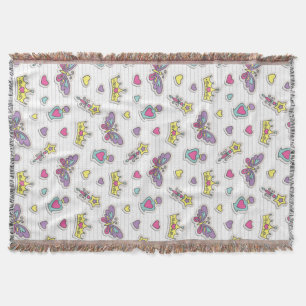 ballet princess pattern throw blanket