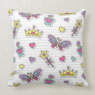 ballet princess pattern throw pillow
