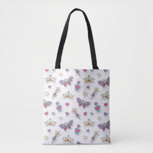 ballet princess pattern tote bag