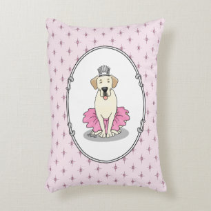Ballet Princess Yellow Lab Labrador Retriever Dog Accent Pillow
