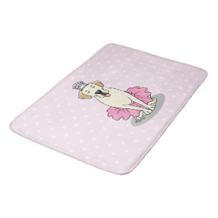 Ballet Princess Yellow Lab Labrador Retriever Dog Bath Mat