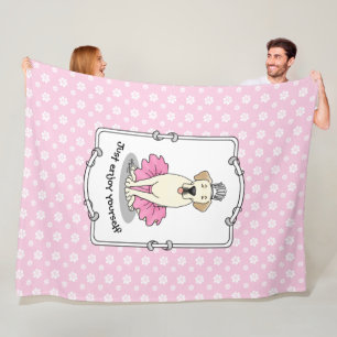 Ballet Princess Yellow Lab Labrador Retriever Dog Fleece Blanket
