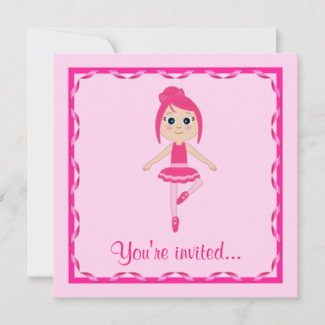 Ballet Recital: Beginner Ballerina Invitation (Front)
