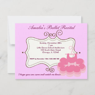 Ballet Recital Invitation