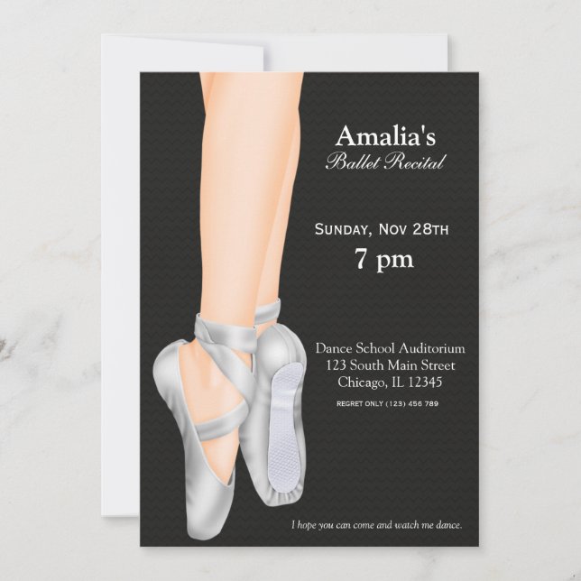 Ballet Recital Invitation (Front)