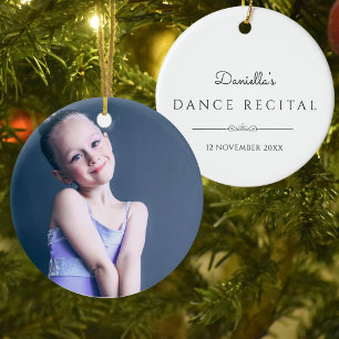 Ballet Recital Photo and Text  Ceramic Ornament