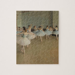 Ballet Rehearsal Artwork - Dance in a Grand Hall Jigsaw Puzzle