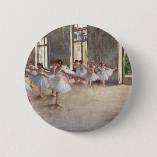 Ballet Rehearsal by Degas 2 Inch Round Button