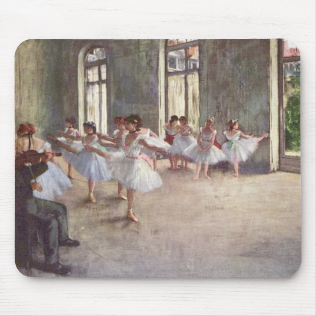 Ballet Rehearsal by Degas Mouse Pad (Front)