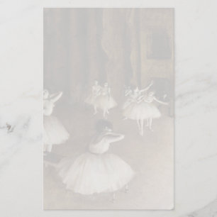 Ballet Rehearsal On Stage by Edgar Degas Stationery