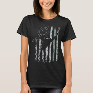 Ballet Retro USA Flag Tutu 4th of July Ballet T-Shirt