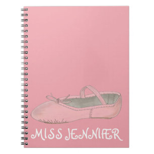Ballet rose Chaussure Danse enseignant Carnet cade