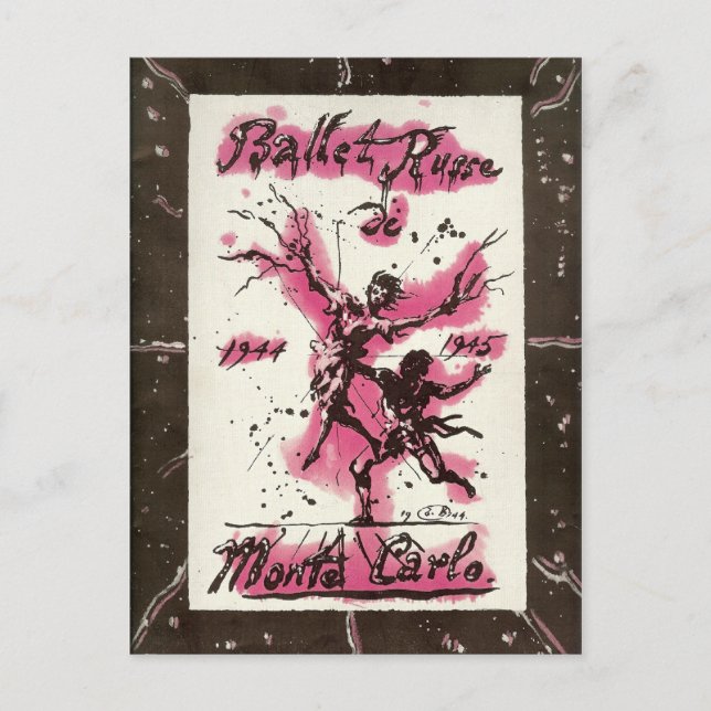 Ballet Russe de Monte Carlo 1944-45 Postcard (Front)