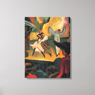 Ballet Russes, Russian Ballet by August Macke Canvas Print
