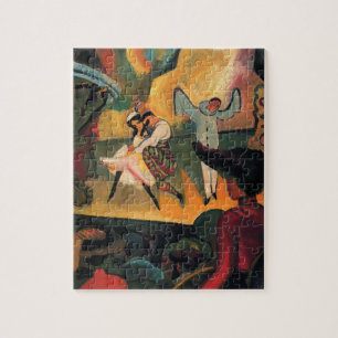 Ballet Russes, Russian Ballet by August Macke Jigsaw Puzzle