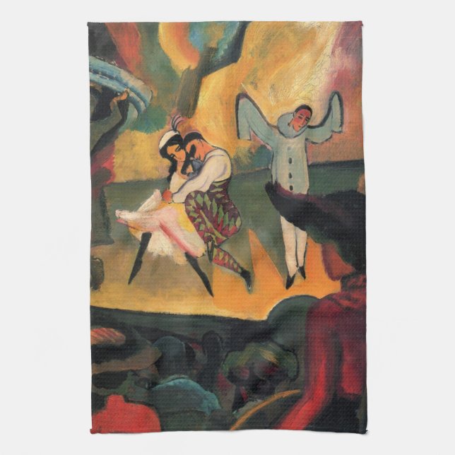Ballet Russes, Russian Ballet by August Macke Kitchen Towel (Vertical)