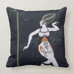 Ballet scene with Tamara Karsavina (1885-1978) 191 Throw Pillow