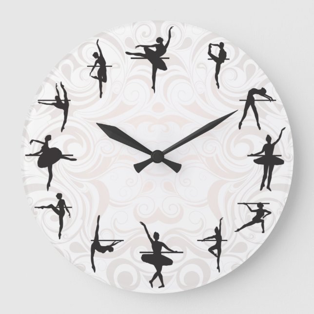 Ballet School Ballerina Dance Wall Clock (Front)