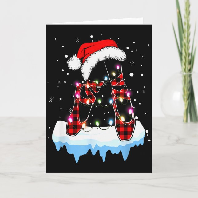 Ballet Scute Ss Cute Sss Christmas Lights Santa Ba Card (Front)