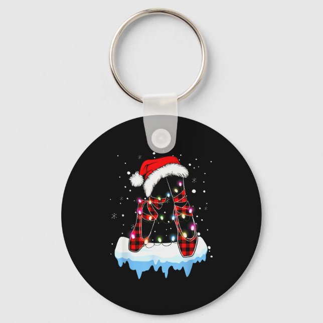 Ballet Scute Ss Cute Sss Christmas Lights Santa Ba Keychain (Front)