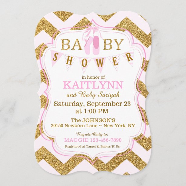 Ballet Shoes Invitations Zazzle CA