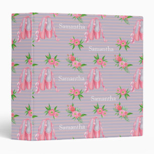 Ballet Shoes Ballerina Pretty Personalized Binder