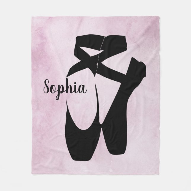 Ballet Shoes Design Fleece Blanket (Front)