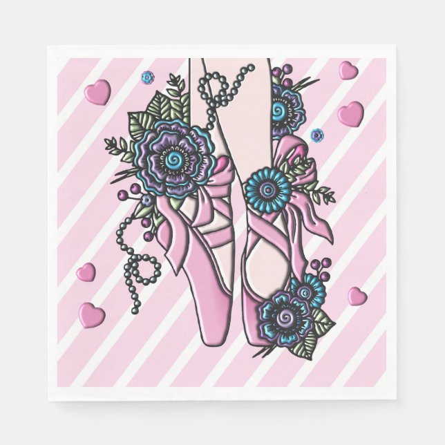 Ballet Shoes Napkin (Front)