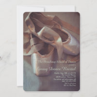 Ballet Shoes Recital Invitation