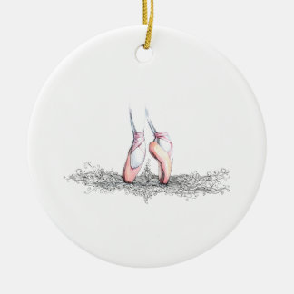 Ballet Slippers Ceramic Ornament