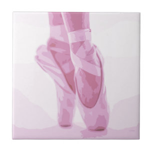 Ballet Slippers Dancer Ballerina Dance Shoes Pink  Tile
