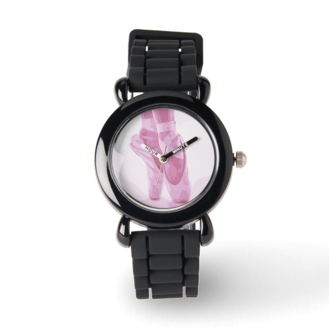 Ballet Slippers Dancer Ballerina Dance Shoes Pink  Watch (Front)