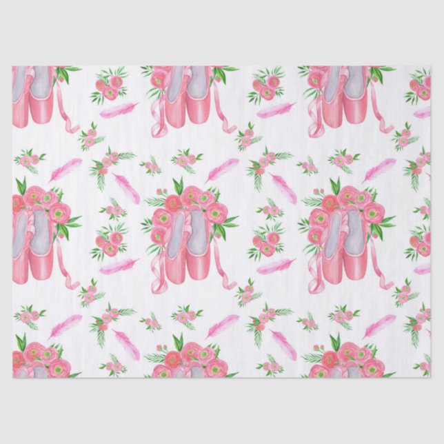 Ballet Slippers (Design 12) Decoupage Tissue Paper (Front)