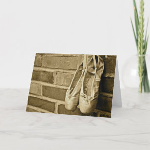 ballet slippers greeting card