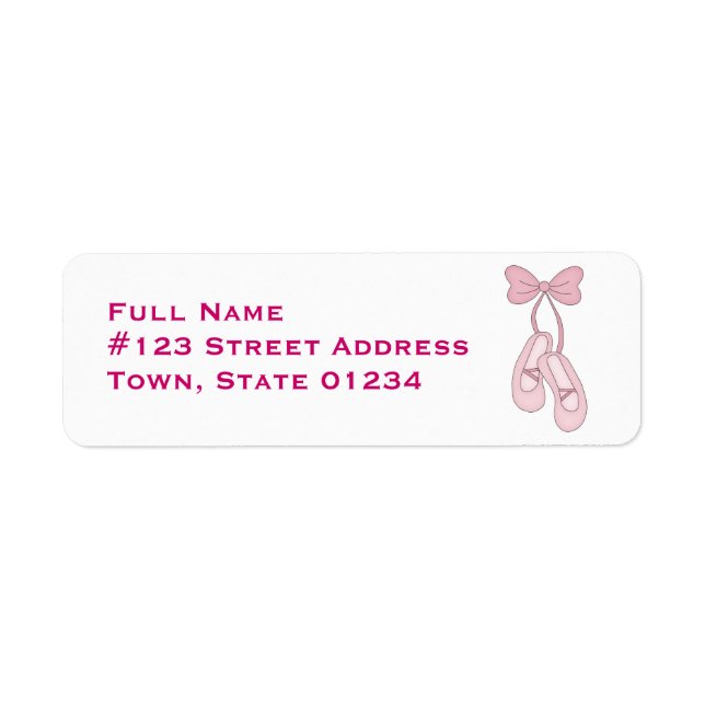 Ballet Slippers Mailing Labels (Front)