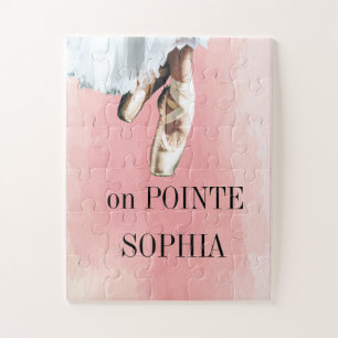 Ballet Slippers Pointe Personal Pink Jigsaw Puzzle